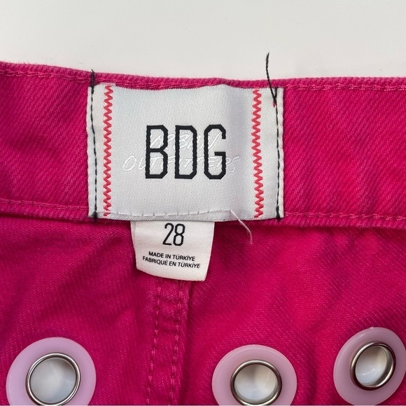 Urban Outfitters BDG Maxo Grommet Cargo Jean in Pink Denim Y2K Size 28 - Picture 6 of 12